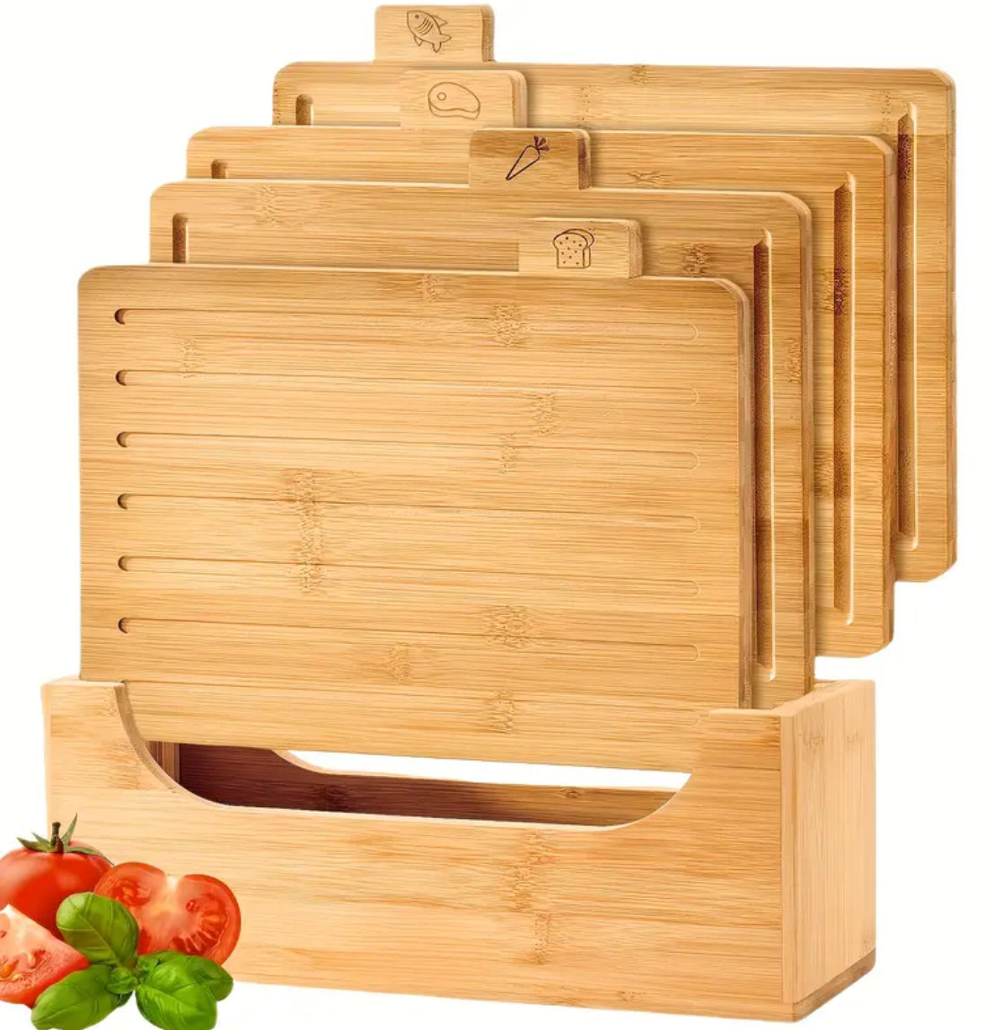 EcoChop 5-Piece Bamboo Cutting Board Set