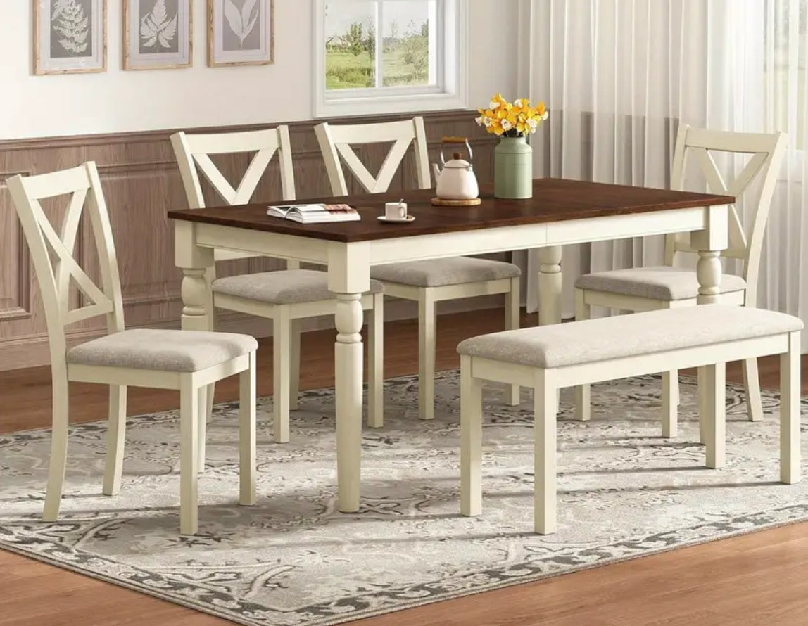 Willow Creek 6-Piece Farmhouse Dining Set