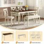 Willow Creek 6-Piece Farmhouse Dining Set