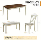 Willow Creek 6-Piece Farmhouse Dining Set