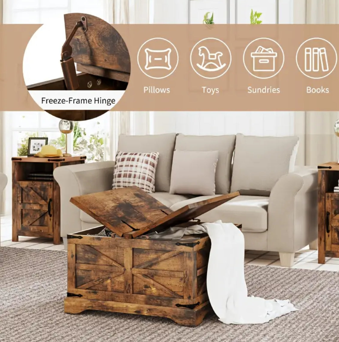 Rustic Hearth 3-Piece Farmhouse Table Set