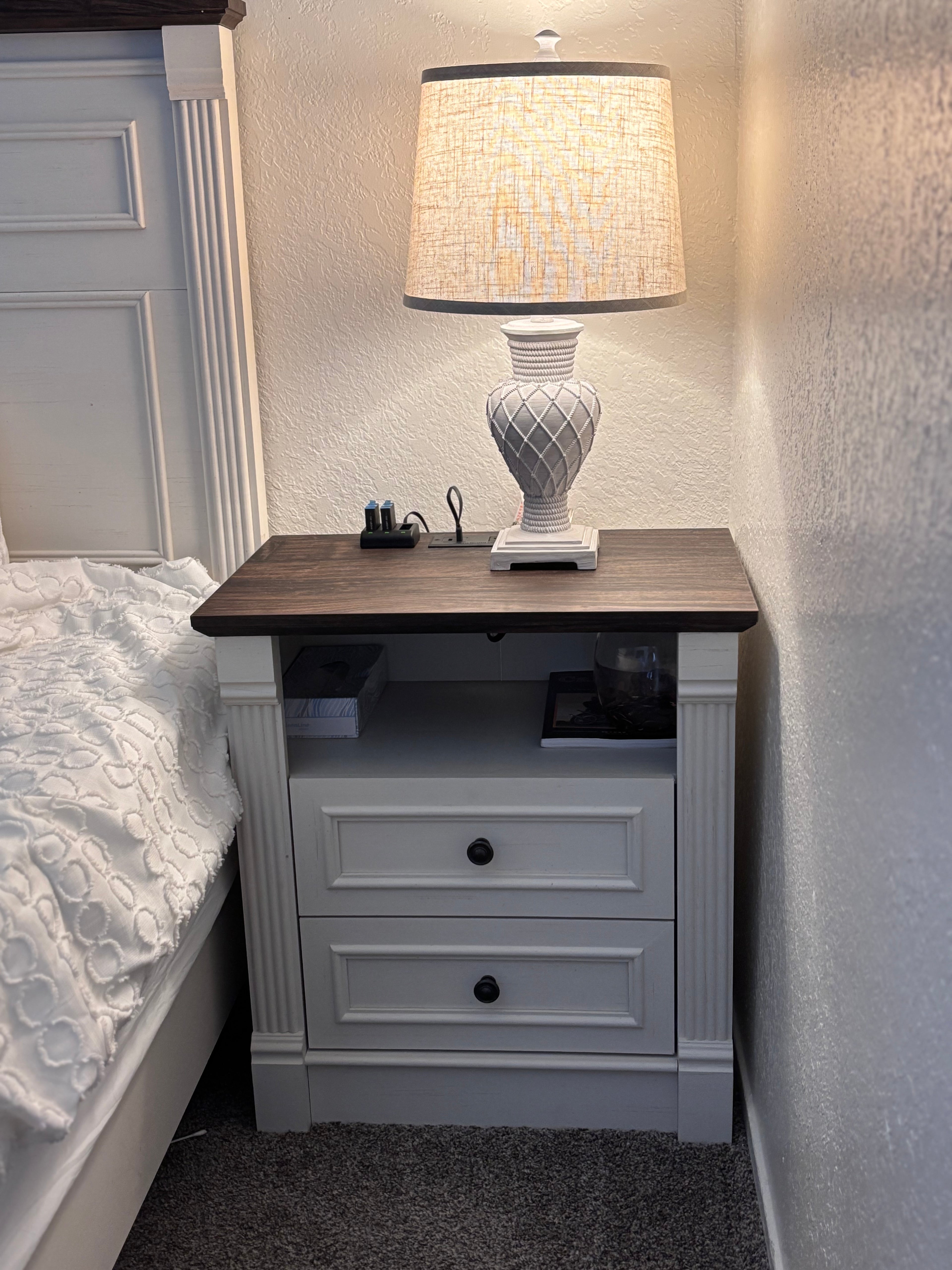 Modern Farmhouse 2 Drawer Night Stand (2pc)