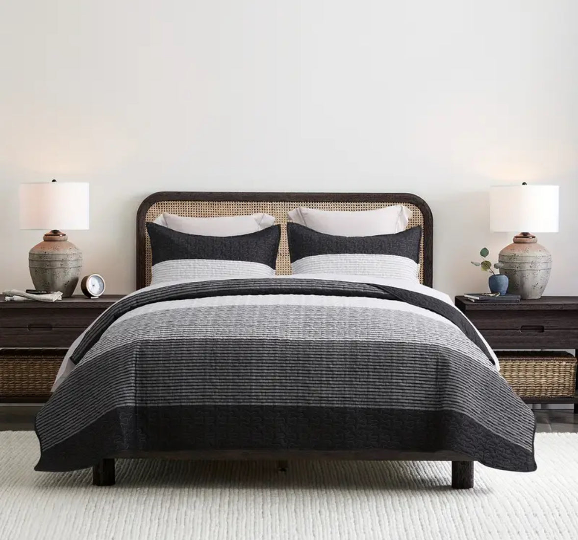 Shadow Stripe 3-Piece Quilt
