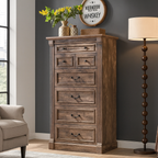 Tall Modern Farmhouse 7 Drawer Dresser