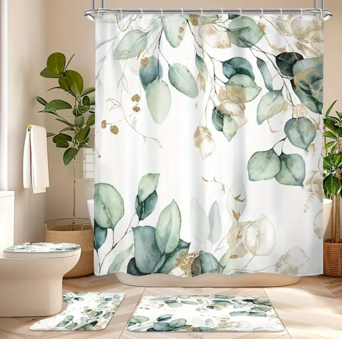 Eucalyptus Leaf 4-Piece Bathroom Set