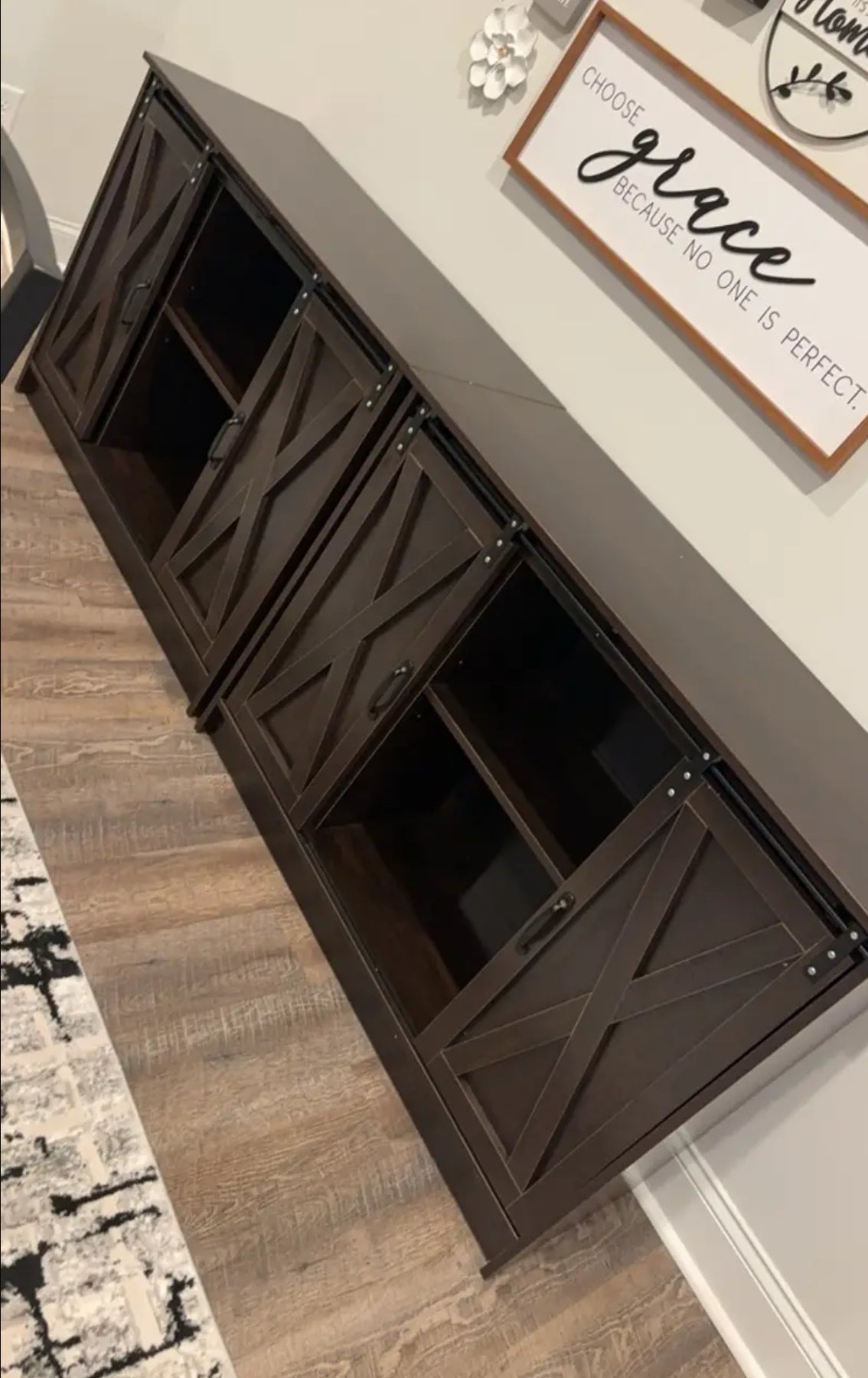Rustic Haven Sliding Barn Door Cabinet