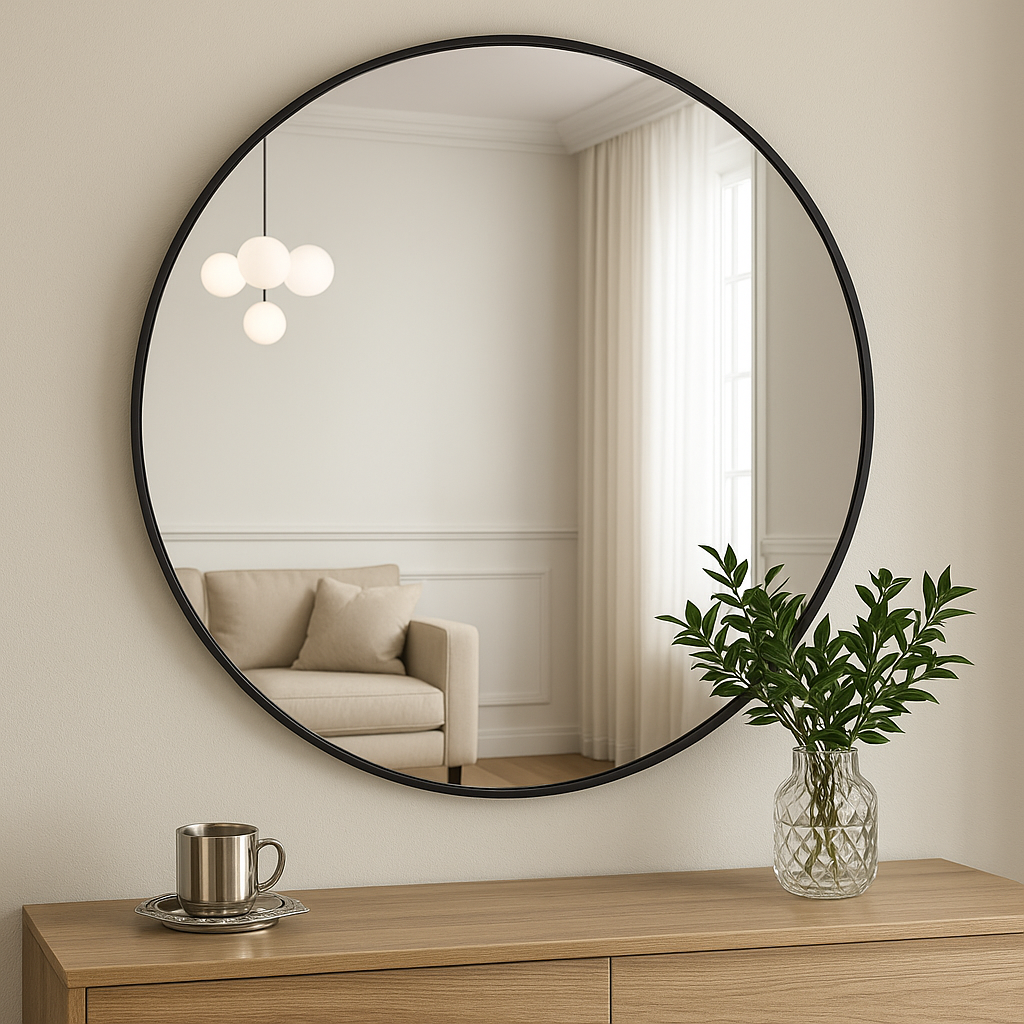 Modern Round Wall Mirror- 30"