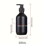 Matte Black Refillable Pump Dispenser Bottle-300ml