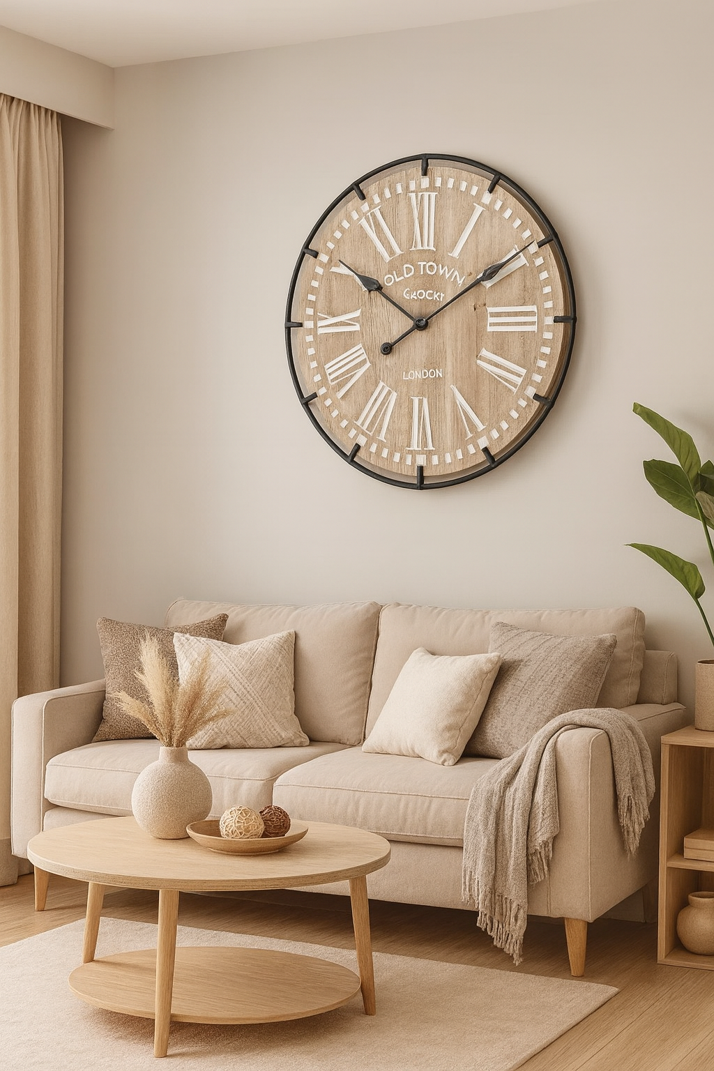 Rustic Wood Wall Clock
