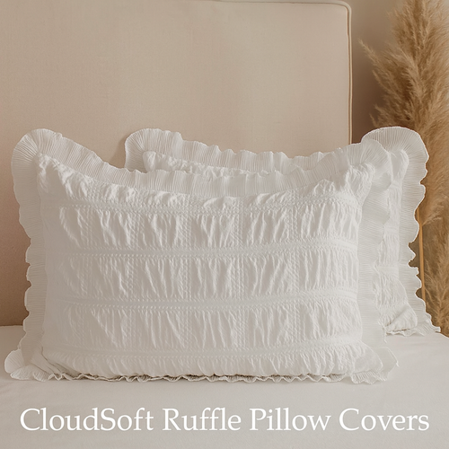 2pc CloudSoft Ruffle Pillow Covers