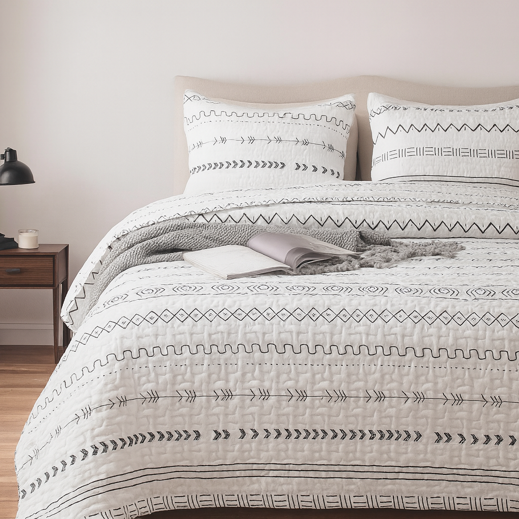 Geometric Haven 3-PieceQuilt Set