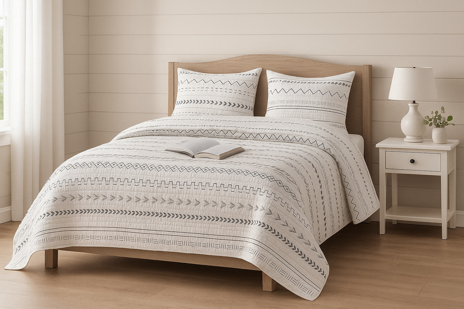 Geometric Haven 3-PieceQuilt Set