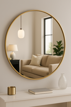 Modern Round Wall Mirror- 30"