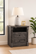Modern Farmhouse 2 Drawer Night Stand (2pc)