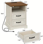 Harbor View Charging Nightstand-2pc