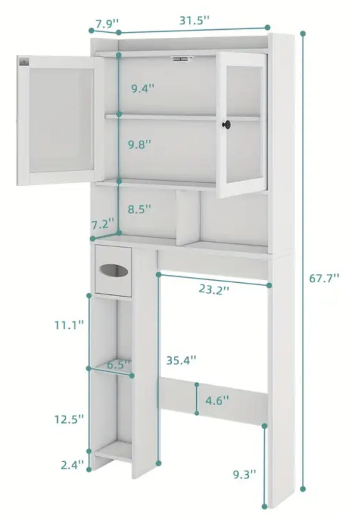 SpaceSaver Over-the-Toilet Storage Cabinet