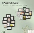 Rustic Brown 10-Opening College Picture Frame