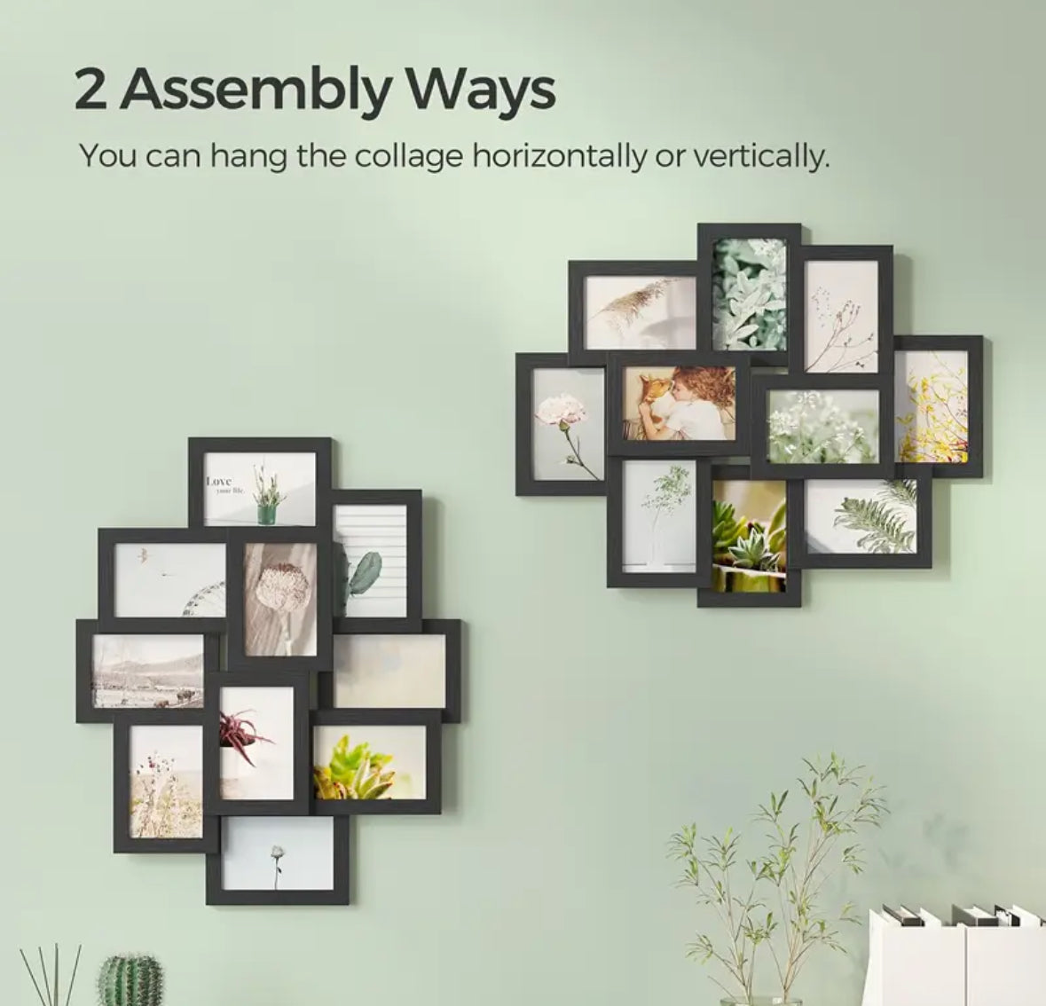 Rustic Brown 10-Opening College Picture Frame