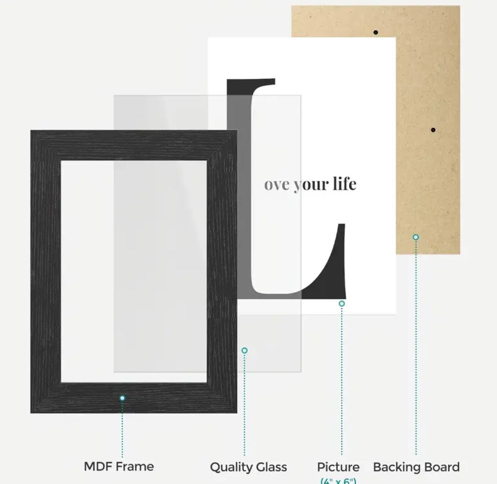 Rustic Brown 10-Opening College Picture Frame