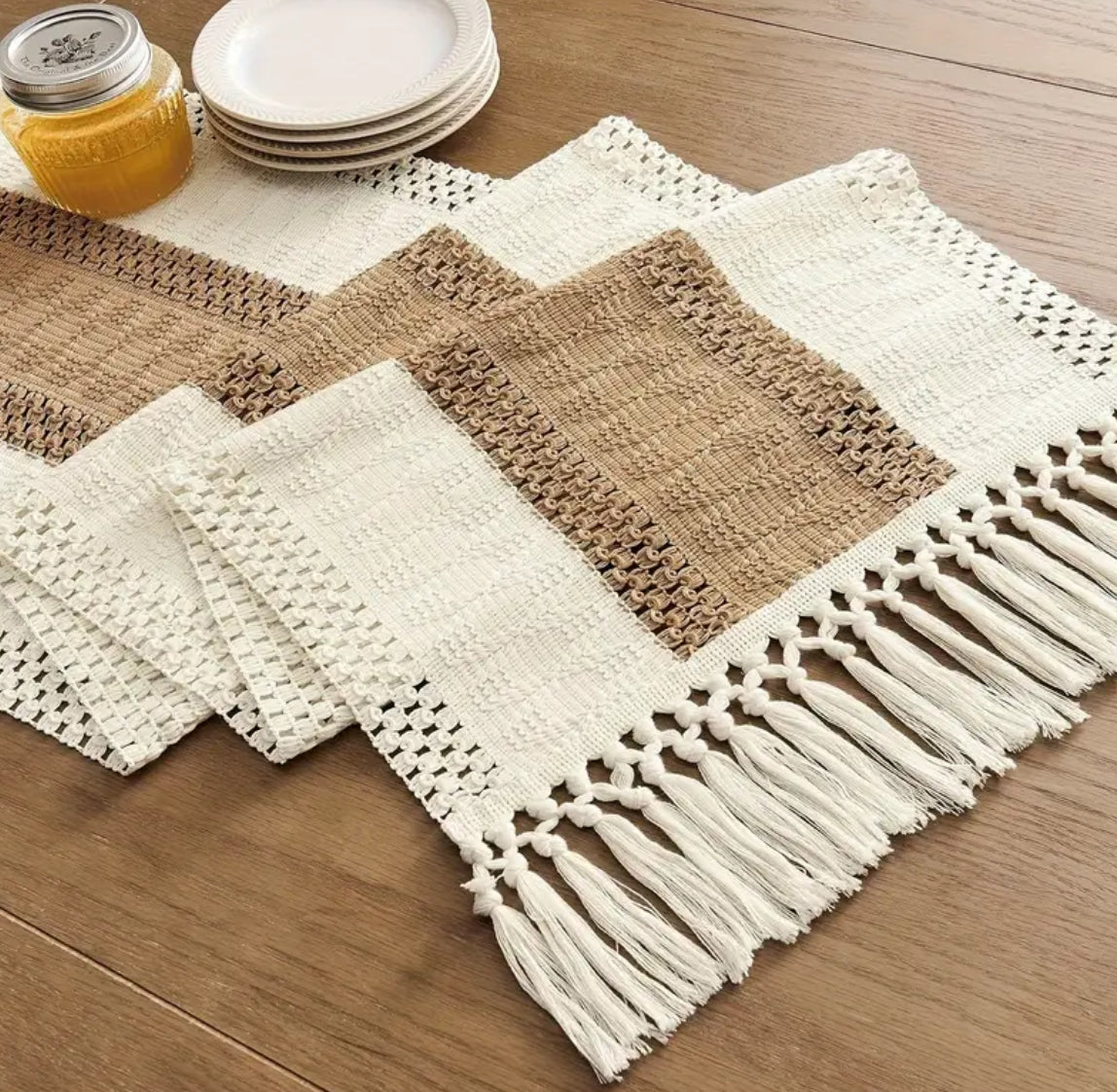 Rustic Charm Macrame Table Runner