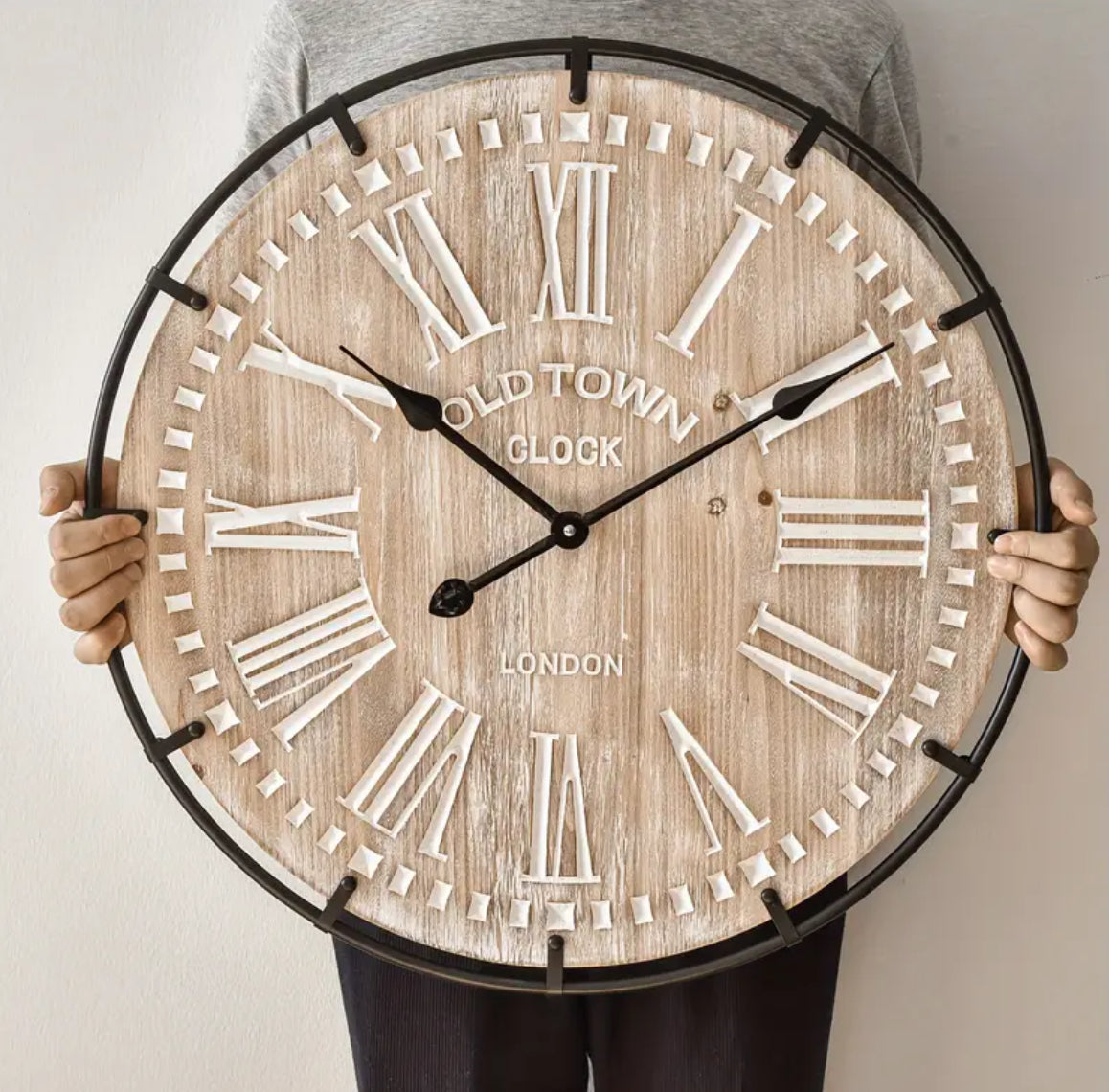 Rustic Wood Wall Clock