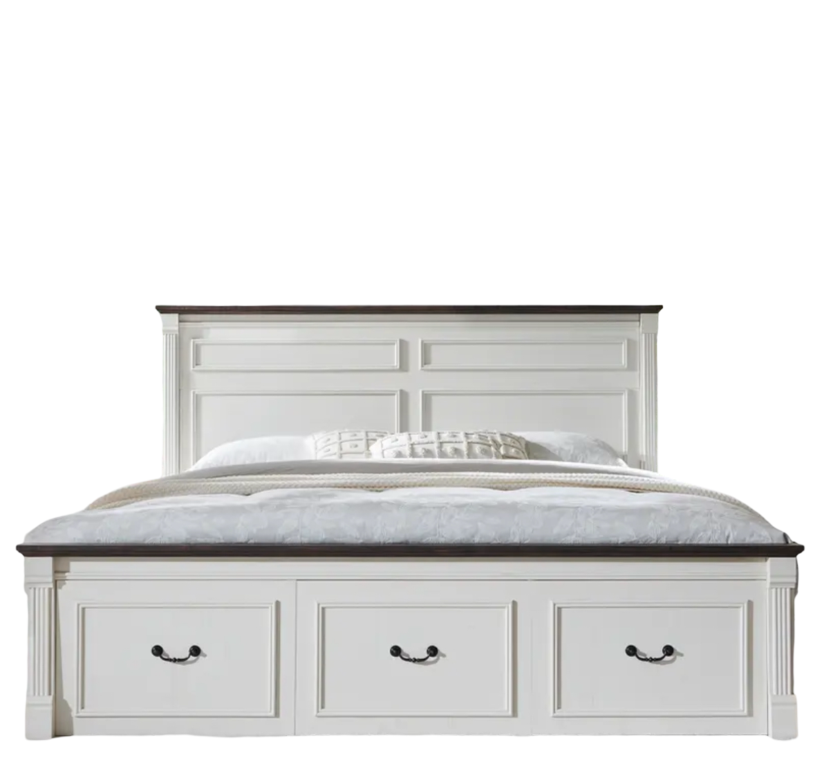Modern Farmhouse Bed Frame with Drawers