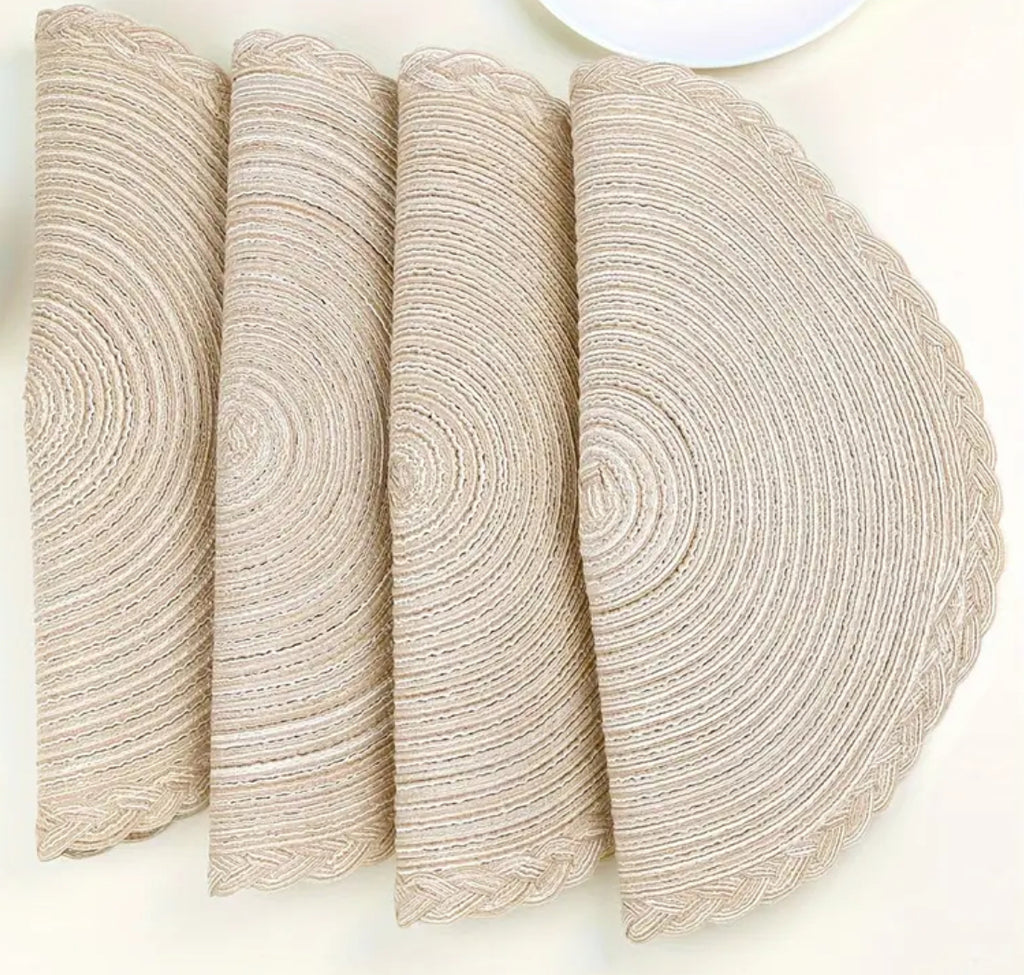Woven Round Placemats-4pc