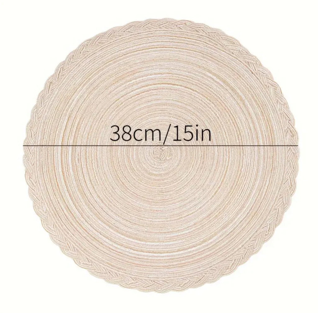 Woven Round Placemats-4pc